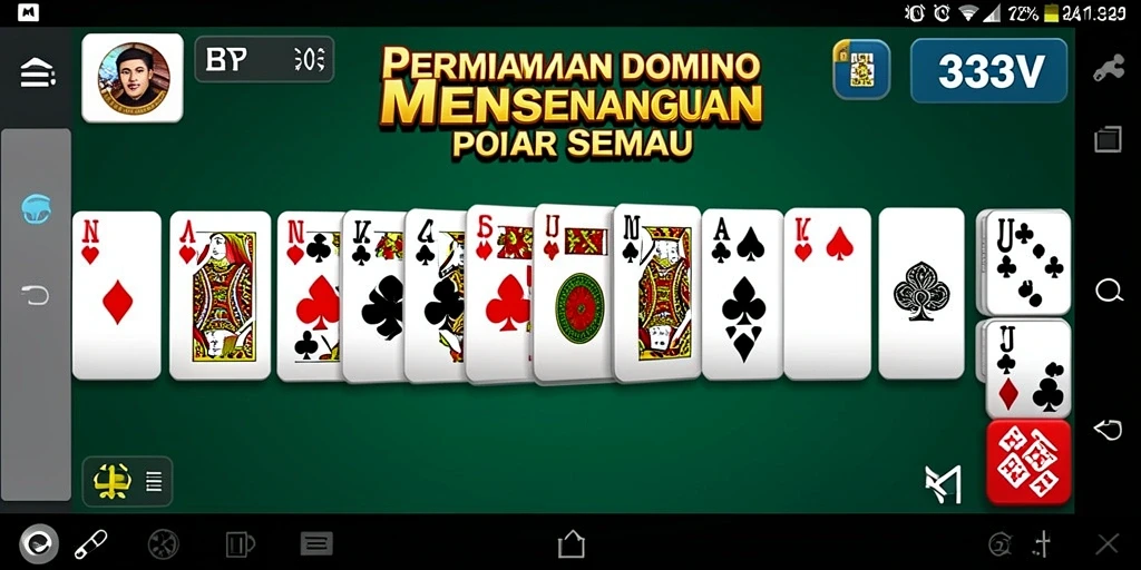 Tampilan gameplay menarik dari permainan Domino 333V.