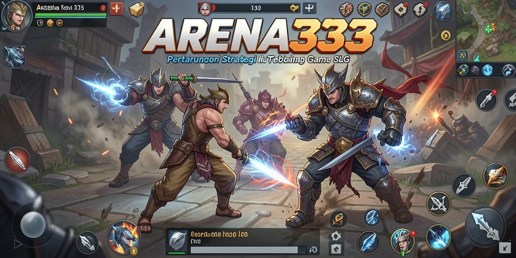 Tampilan menarik dari pertarungan strategis dalam ARENA333.