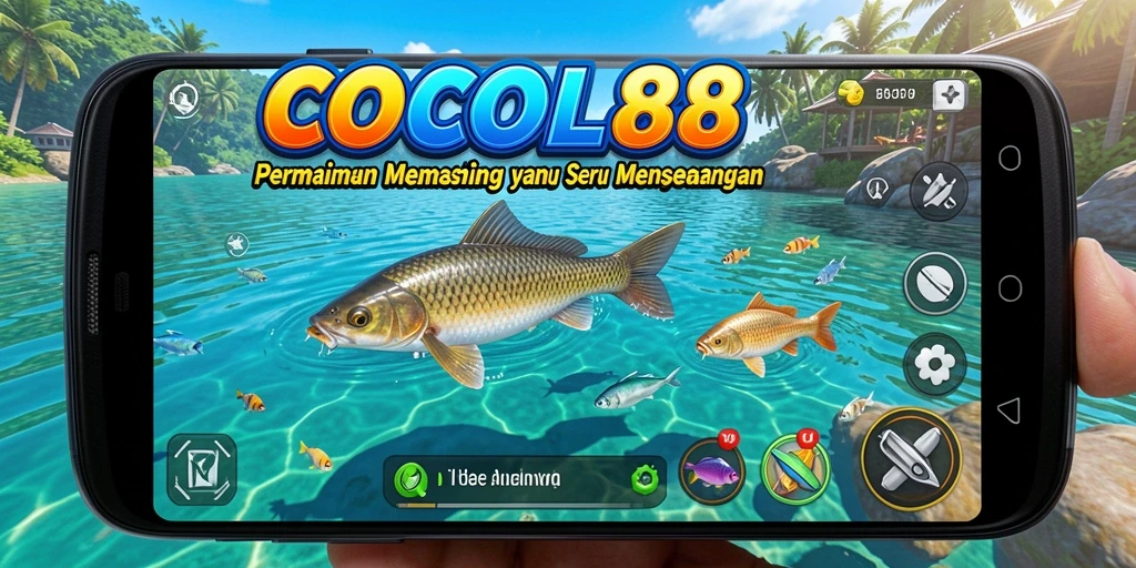 Screenshot COCOL88 menampilkan aksi memancing yang seru.