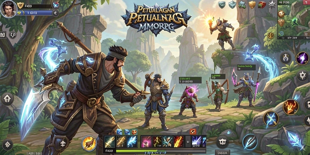 Tampilan menakjubkan dari gameplay MMORPG FA99.