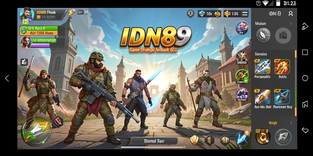 Tampilan gameplay mendebarkan dalam IDN89 dengan elemen strategi.