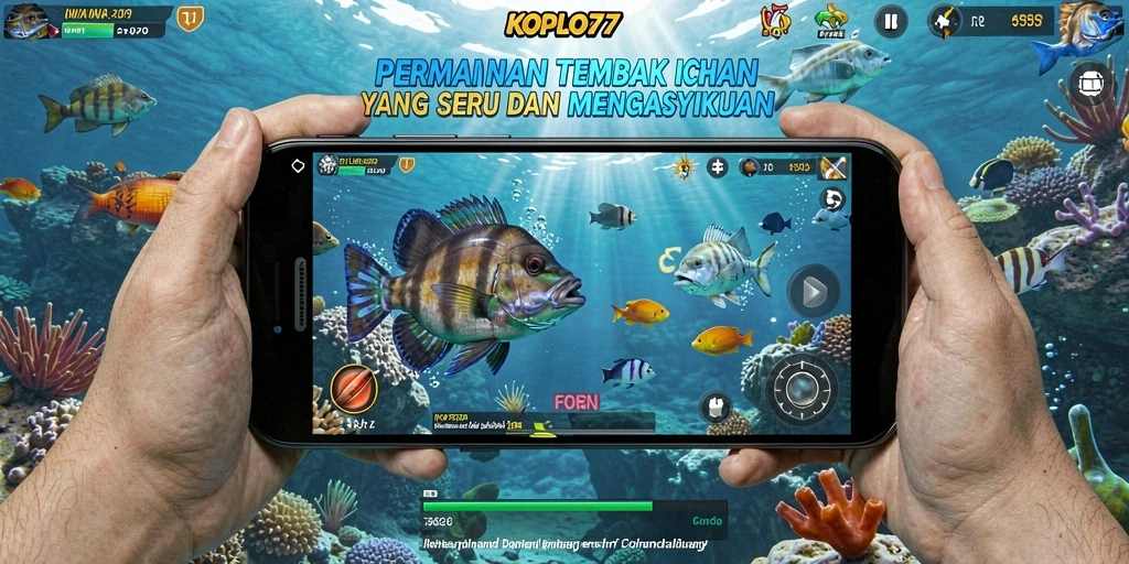 Gameplay KOPLO77 memperlihatkan aksi menembak ikan yang seru.