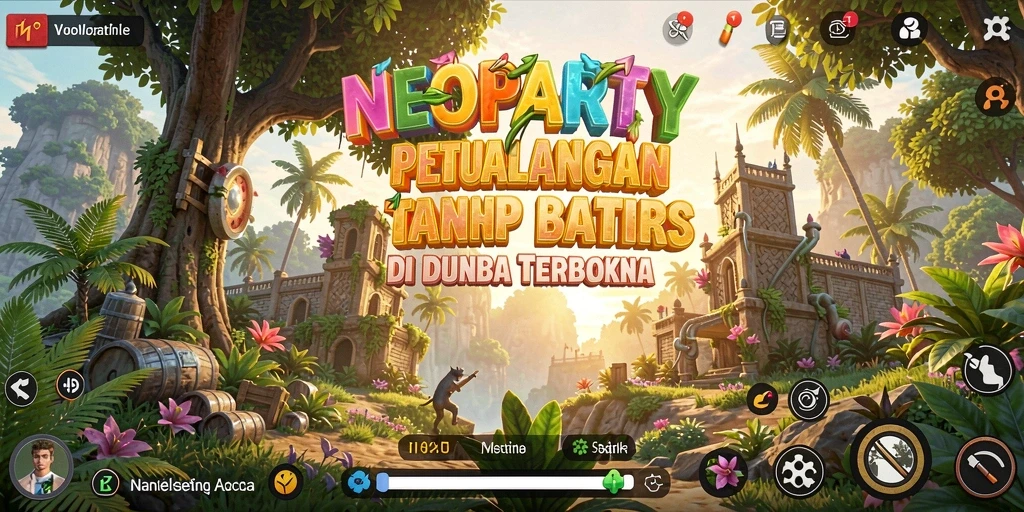 Tampilan gameplay seru di dunia terbuka NEOPARTY.