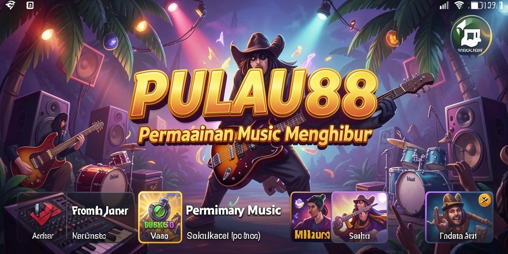 Tampilan gameplay PULAU88 dengan aksi musik yang dinamis.