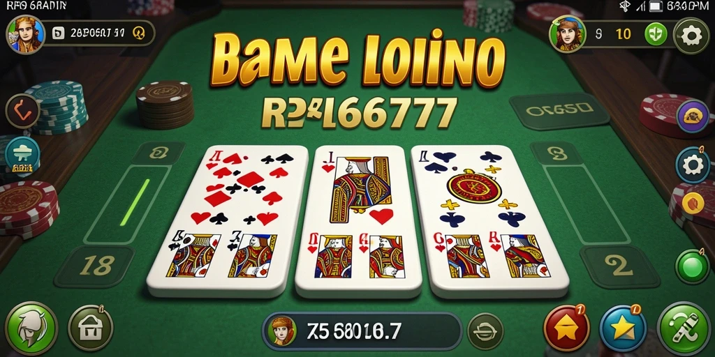 Screenshot gameplay RP6677 menampilkan keseruan permainan domino.