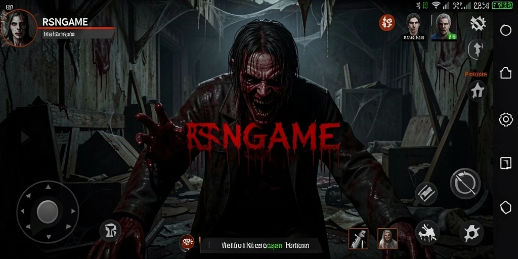 Menampilkan gameplay RSNGAME yang menegangkan dan atmosfer horor yang mengerikan.